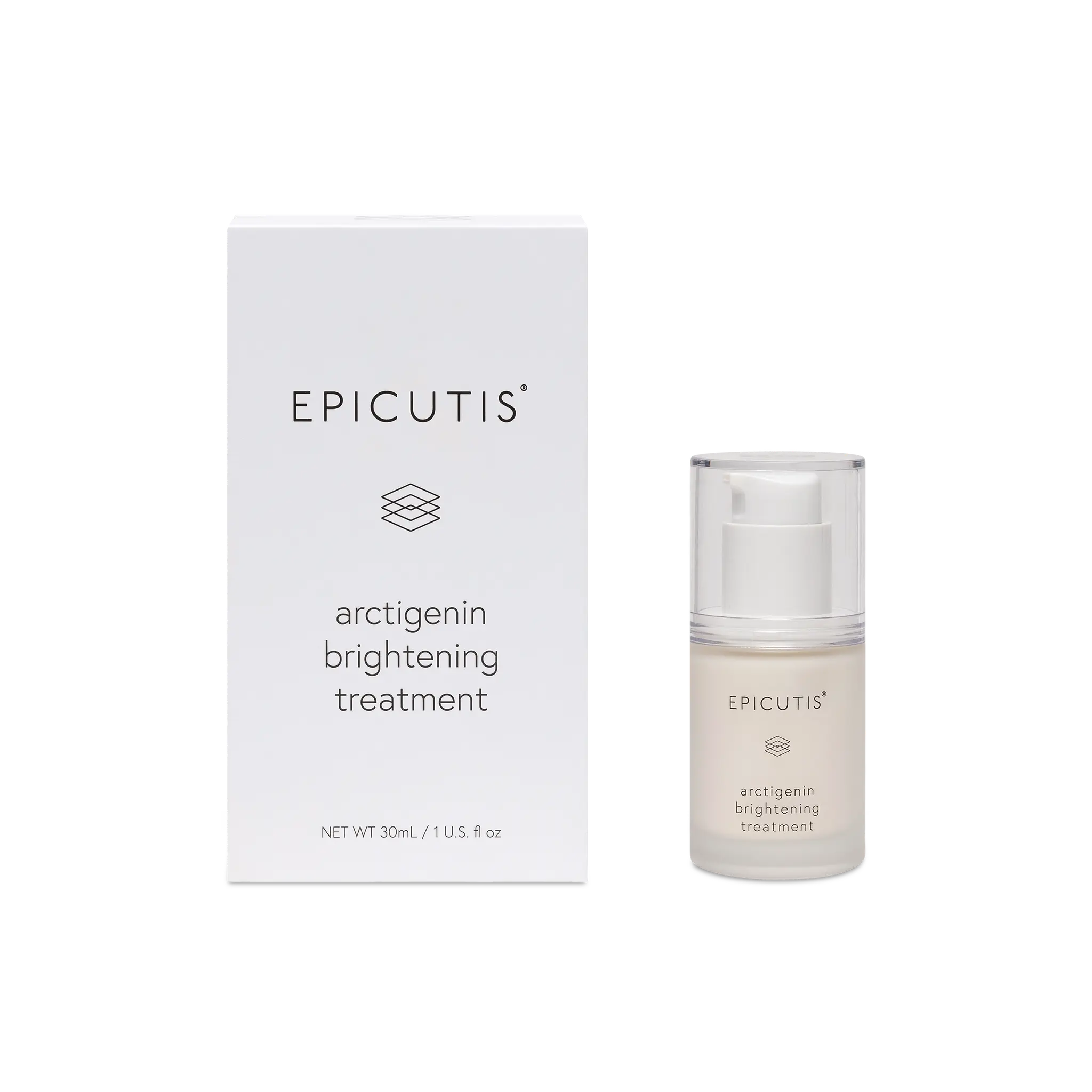 <p><span>Epicutis® Arctigenin Brightening Treatment is the first safe for all skin types, globally compliant, and clean skin brightening formulation.</span></p><p>Ingredients: </p><ul><li><p>Arctigenin enriched burdock seed extract oil (ABSO) to brighten and balance skin tone for a radiant glow</p></li><li><p>Hyvia to boost hydration + block blue light damage</p></li><li><p>Disodium S-Phytyl Diglycoloylcysteine to help protect skin from environmental aggressors + UVA/UVB</p></li></ul>
