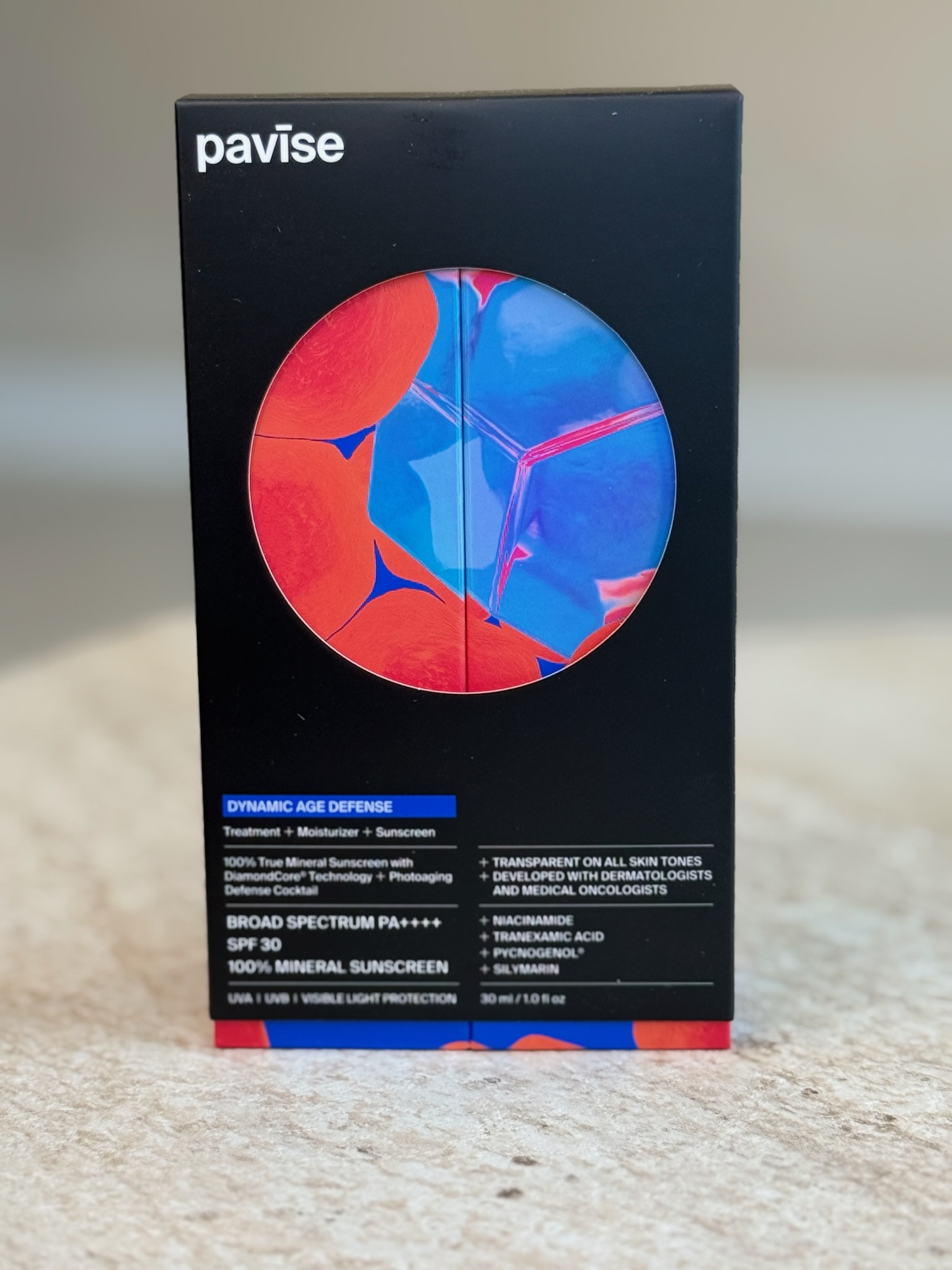 <p><span>Award-winning, total skin regeneration in one step. A foundational, protective and regenerative AM therapeutic that visibly reverses existing and prevents future skin aging.&nbsp;</span></p><p><span>Powered by our proprietary DiamondCore® biotechnology, which:</span></p><ul><li><p><span><strong>Regenerates </strong>youthful skin by optimizing foundational skin health.</span></p><p></p></li><li><p><span><strong>Reverses </strong>visible signs of aging like fine lines and wrinkles, skin laxity, redness, and dyspigmentation.</span><br></p></li><li><p><span style="font-size: inherit"><strong>Defends</strong>&nbsp;against UV and oxidative damage by providing&nbsp;<strong>PA++++ light defense</strong>&nbsp;and eradicating&nbsp;<strong>80% of&nbsp;</strong></span><a target="_blank" rel="noopener noreferrer" href="https://pavise.com/blogs/in-the-lab/ros-how-oxidative-stress-contributes-to-photoaging"><span style="font-size: inherit"><strong>Reactive Oxygen Species</strong></span></a><span style="font-size: inherit">, damaging particles at the root of all aging.</span></p><p></p></li><li><p><span style="font-size: inherit"><strong>Regenerates</strong>&nbsp;youthful skin by supporting&nbsp;<strong>healthy collagen&nbsp;</strong>synthesis and&nbsp;<strong>fibroblast activity</strong>.</span></p><p></p></li><li><p><span style="font-size: inherit"><strong>Restores</strong>&nbsp;a compromised skin barrier.</span></p><p></p></li><li><p><span style="font-size: inherit"><strong>100%</strong>&nbsp;mineral UV defense</span></p></li></ul>
