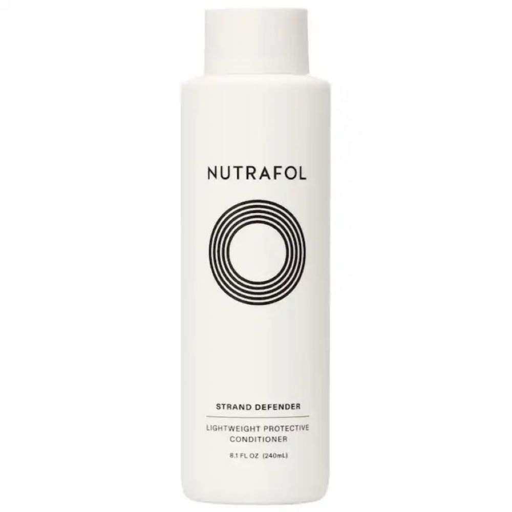 <p>Nutrafol Strand Defender Conditioner is a lightweight, physician-formulated conditioner designed to strengthen hair and defend against damage.</p><p><span style="color: rgb(34, 32, 47); font-size: 14px"> </span></p><p>Clinically shown to replenish moisture and improve elasticity so thinning hair stays strong, smooth, and healthy.<br><br>Works best when combined with Nutrafol supplements. </p>