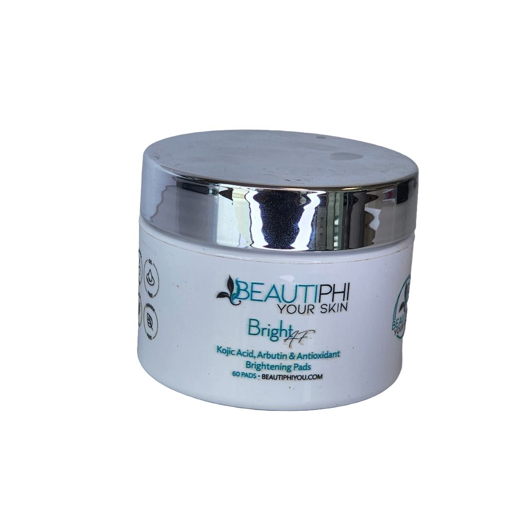 <p>These brightening pads contain kojic acid, arbutin and bearberry, natural brighteners that are safe for every skin type! Also contains antioxidants to soothe skin. <br><br>Available with or without hydroquinone (2%, 4% or 6%). Fragrance-free, paraben-free, gluten-free, oil-free, non-comedogenic. <br><br>Pairs perfectly with Even AF and Reversed AF to help reduce unwanted pigmentation.</p>